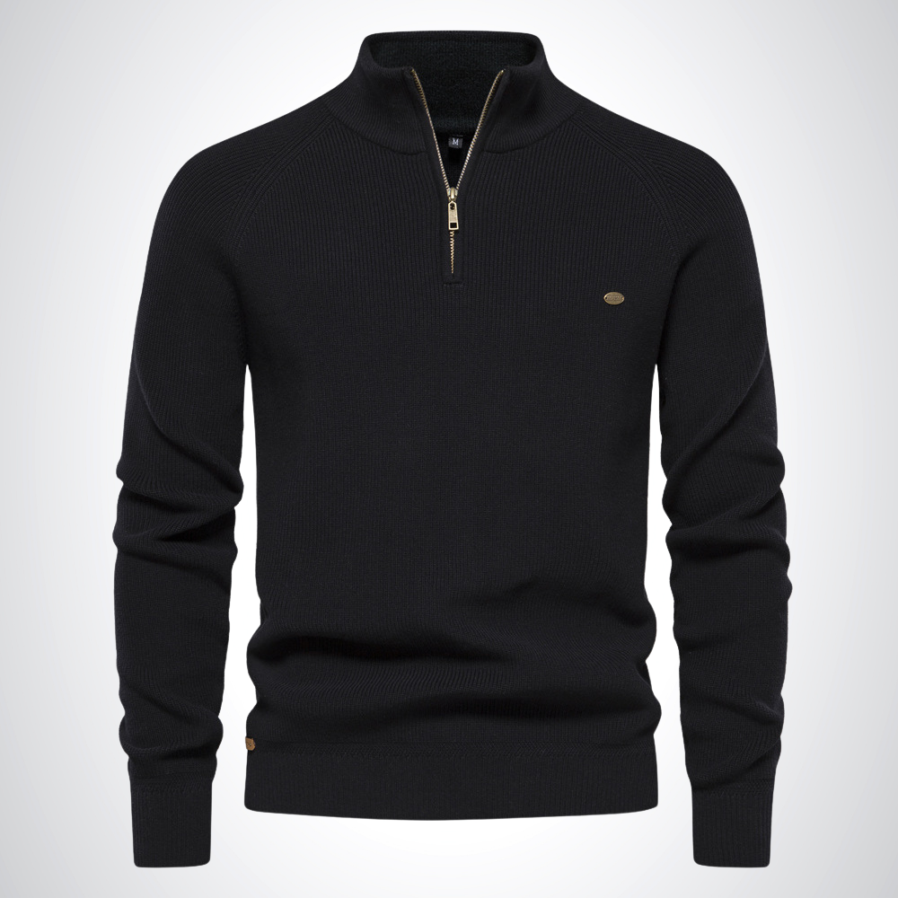 Herren Halbzip Pullover | Struktur Stil