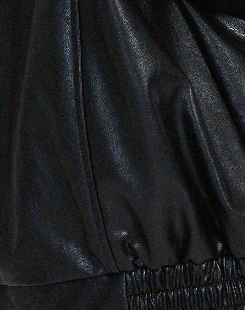 Übergroße Lederjacke Mit Langen Ärmeln Für Damen | Herbst