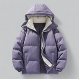 Herren Pufferjacke Mit Kapuze Und Langen Ärmeln | Winter