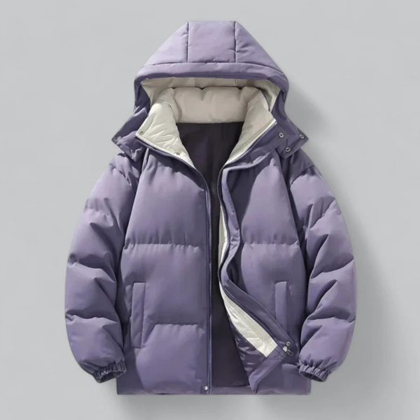 Herren Pufferjacke Mit Kapuze Und Langen Ärmeln | Winter