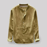 Einfaches Henley-Kragenhemd Für Herren | Langarm