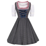 Klassisches Oktoberfest Dirndlkleid Mit Spitzenbesatz