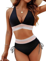 Eleganter Rüschen Bikini Für Frauen | Hohe Taille