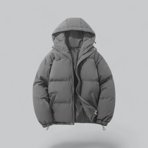 Daunenjacke Mit Reißverschluss Und Kapuze | Winter