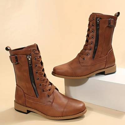 Neline - Stiefelette mit Reißverschluss und Spitze