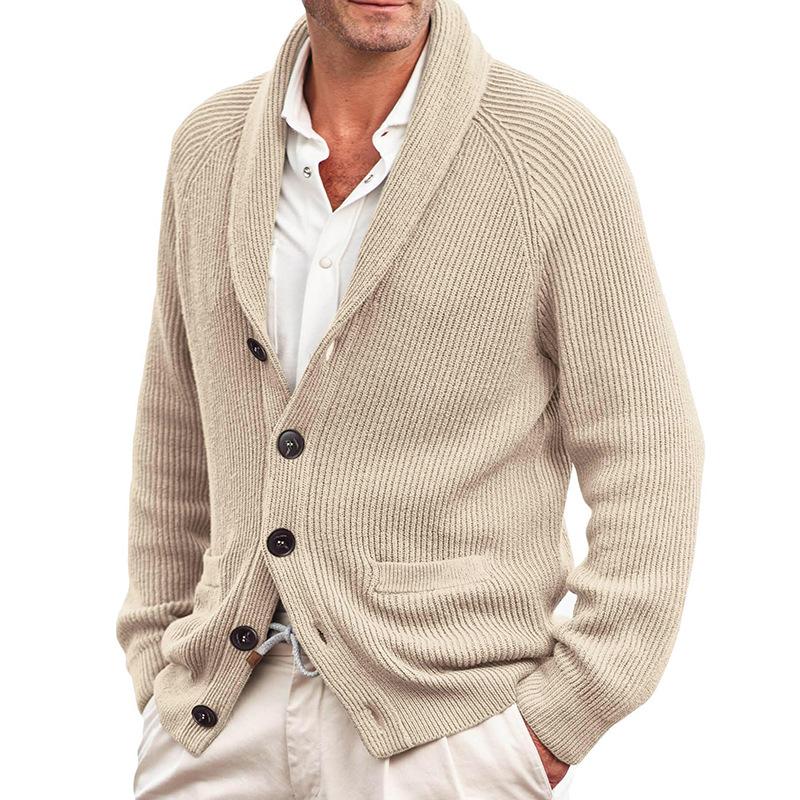 Winter-Strickjacke Mit Knöpfen Für Herren | Mit Tasche