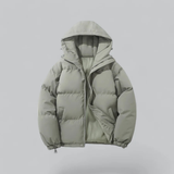 Daunenjacke Mit Reißverschluss Und Kapuze | Winter