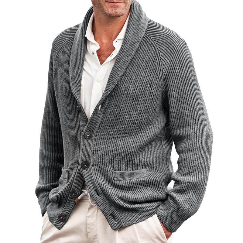 Winter-Strickjacke Mit Knöpfen Für Herren | Mit Tasche