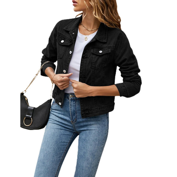 Taillierte Jeansjacke Für Damen | Fronttaschen