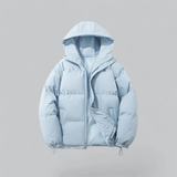 Daunenjacke Mit Reißverschluss Und Kapuze | Winter