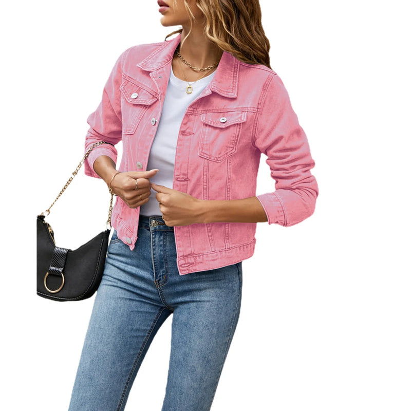 Taillierte Jeansjacke Für Damen | Fronttaschen