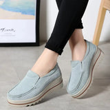 Lynn – Damen Plateau Loafer aus Wildleder
