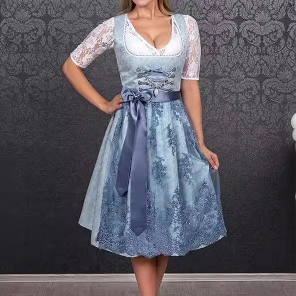 Klassisches Oktoberfest-Dirndlkleid Für Damen | Schnürmieder