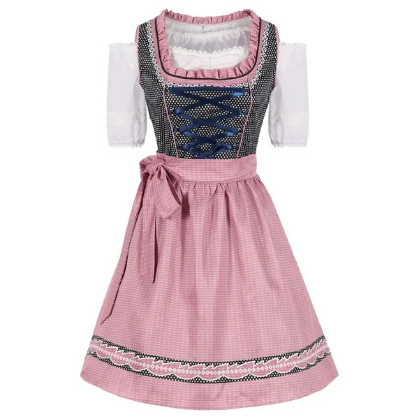 Klassisches Oktoberfest Dirndlkleid Mit Spitzenbesatz