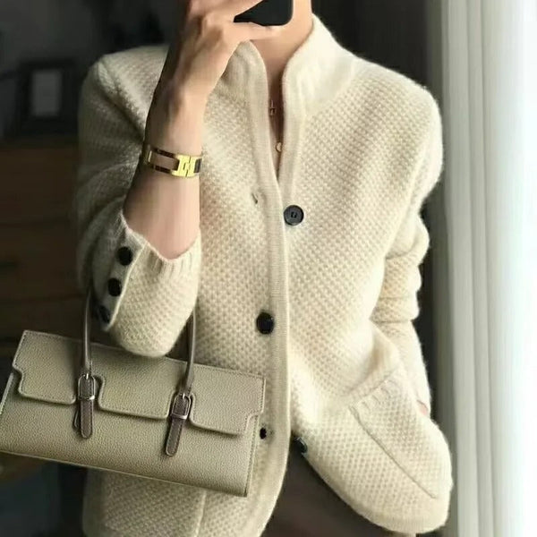 Stylische Strickjacke Mit Knöpfen Für Damen | Winter