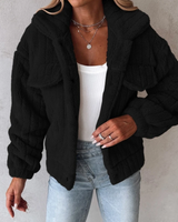 Strukturierte Teddyjacke Für Frauen | Kurz