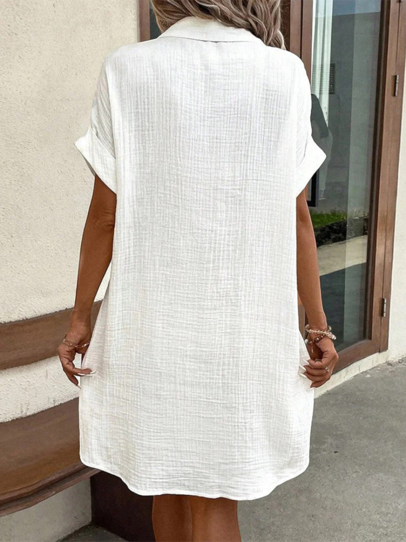 Bequemes Sommer-Hemdkleid Für Frauen | Mini