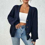 Winterliche Strickjacke Mit Knöpfen Für Damen | Langarm