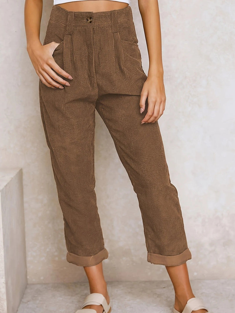 Bequeme Cordhosen Für Frauen | Hohe Taille