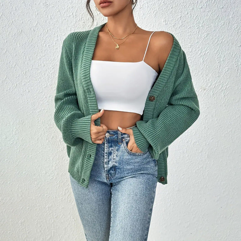 Winterliche Strickjacke Mit Knöpfen Für Damen | Langarm