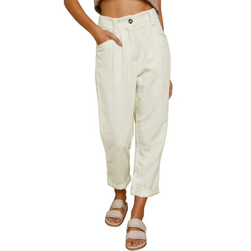 Bequeme Cordhosen Für Frauen | Hohe Taille