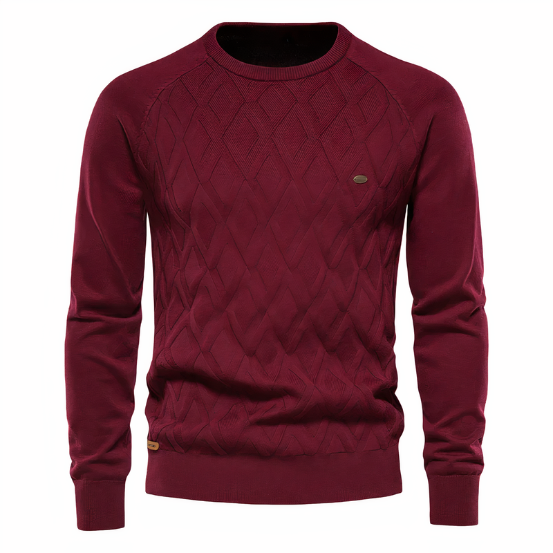 Carmelo - Strickpullover mit Rautenmuster