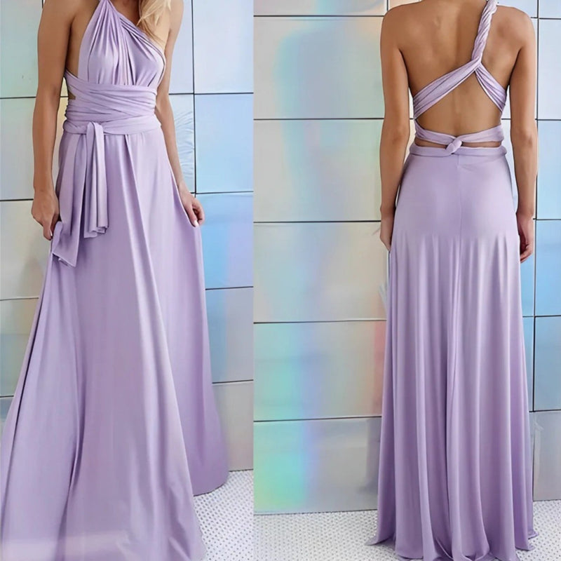Elegantes Damenkleid Mit Schmetterlingsausschnitt | Maxi