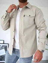 Roman | Stylische Hemdjacke Für Männer | Langarm