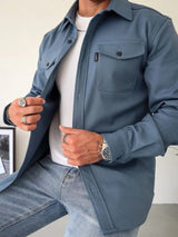 Roman | Stylische Hemdjacke Für Männer | Langarm