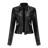 Wasserdichte Kurze Bikerjacke Für Frauen | Langarm