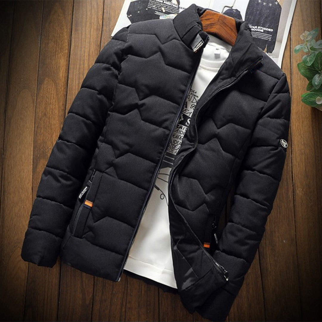 Herren Puffer Winterjacke Mit Reißverschluss | Stylisch