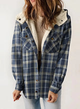 Sylvana - Bequeme Damen-Kapuzenjacke mit Karomuster