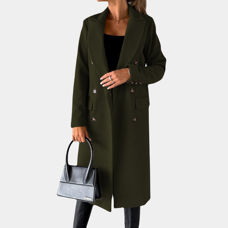 Stilvoller Zweireiher Langmantel Für Damen | Winter