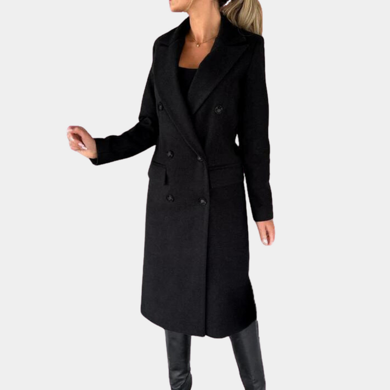 Stilvoller Zweireiher Langmantel Für Damen | Winter