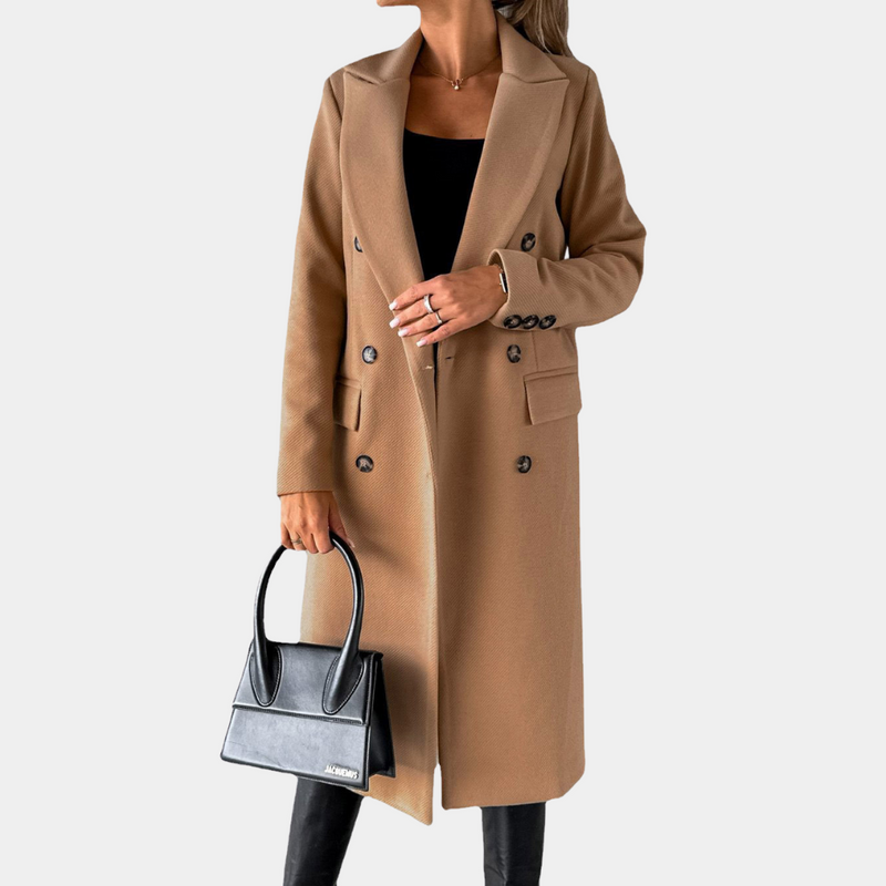 Stilvoller Zweireiher Langmantel Für Damen | Winter