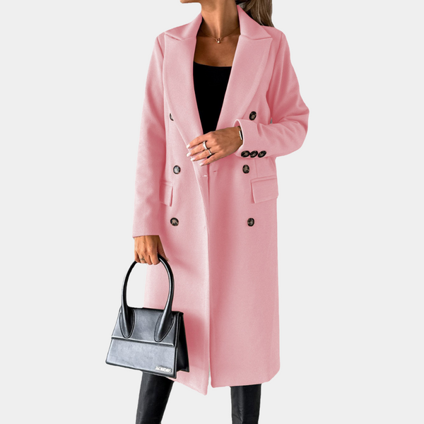Stilvoller Zweireiher Langmantel Für Damen | Winter
