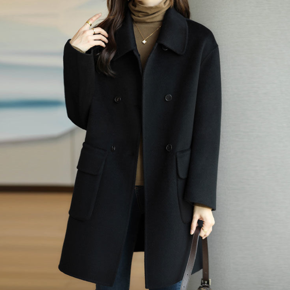 Klassische Winterjacke Mit Aufgesetzten Taschen Für Damen | Herbst