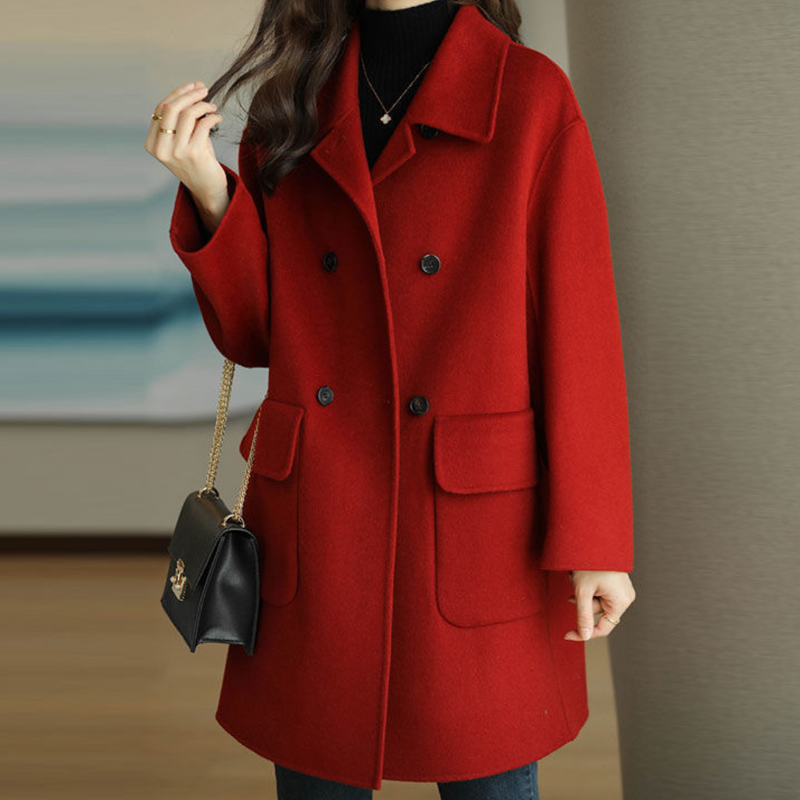 Klassische Winterjacke Mit Aufgesetzten Taschen Für Damen | Herbst