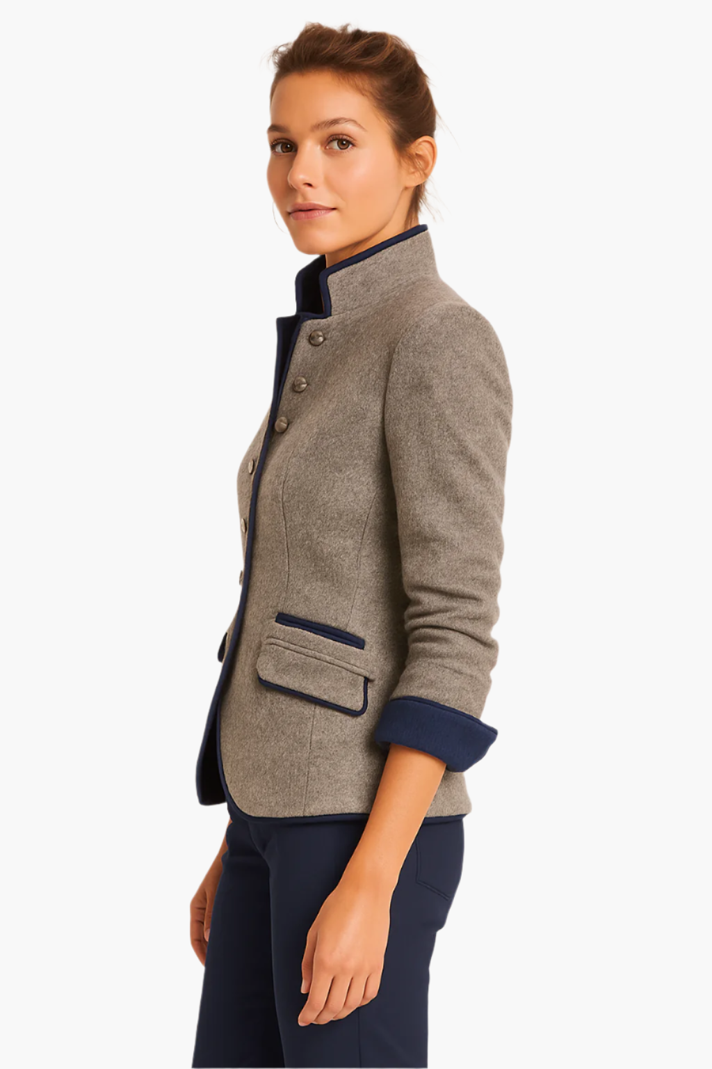Moderner Blazer Mit Stehkragen Für Damen | Winter