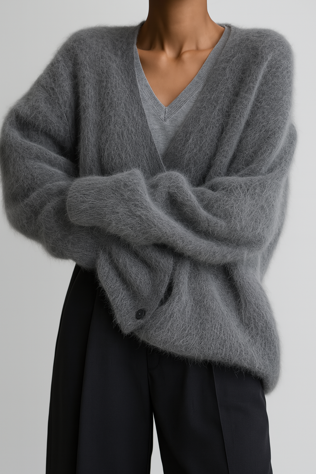 Stylischer Winter-Cardigan Aus Kaschmir Für Damen