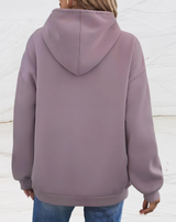 Zelyndra - Damen Herz Print Pullover mit Kapuze