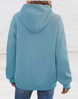 Zelyndra - Damen Herz Print Pullover mit Kapuze