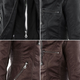 Leder-Bikerjacke Mit Kapuze Für Damen | Winter