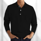 Lässiges Strick-Poloshirt Für Herren | Langarm