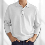 Lässiges Strick-Poloshirt Für Herren | Langarm