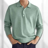 Lässiges Strick-Poloshirt Für Herren | Langarm