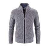 Strickjacke Mit Reißverschluss Und Stehkragen Für Herren | Winter