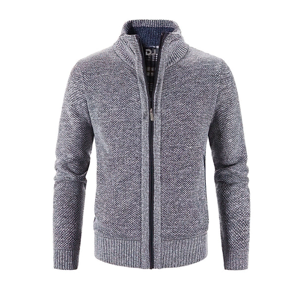 Strickjacke Mit Reißverschluss Und Stehkragen Für Herren | Winter