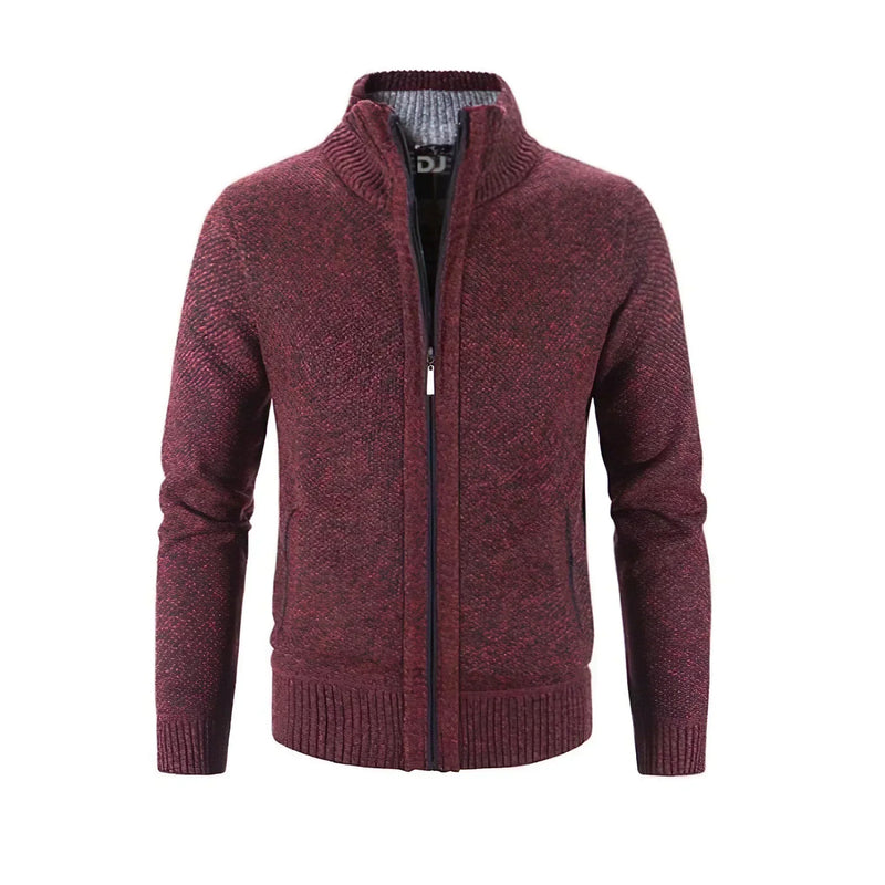 Strickjacke Mit Reißverschluss Und Stehkragen Für Herren | Winter