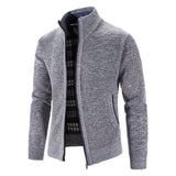 Strickjacke Mit Reißverschluss Und Stehkragen Für Herren | Winter